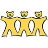 California Childhood Leukemia Study (CCLS) Thumbnail logo shows three young bears in yellow color standing in a row holding hands