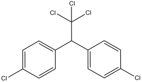 Structure of DDT, an organochlorine pesticide