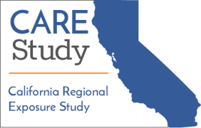 CARE Study logo, showing California in outline, with words: California Regional Exposure Study
